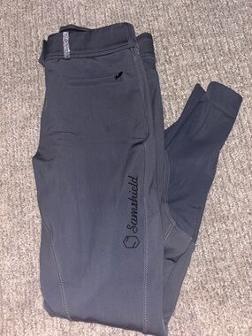 Samshield Women's Dark Gray Performance Riding Winter Knee Breeches